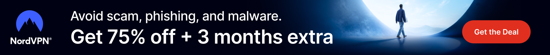 NordVPN - Avoid scam, phishing and malware - Get 75% off plus 3 months extra