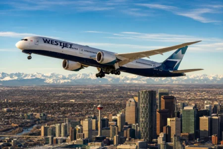 Ultra-realistic professional aviation photography of a WestJ — Featured image