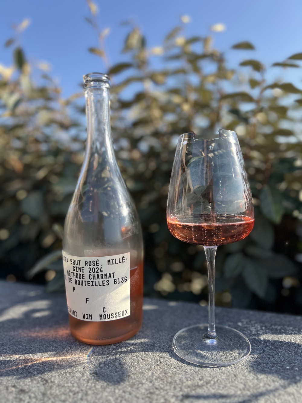 Welcome drink, Santorini rosé sparkling wine