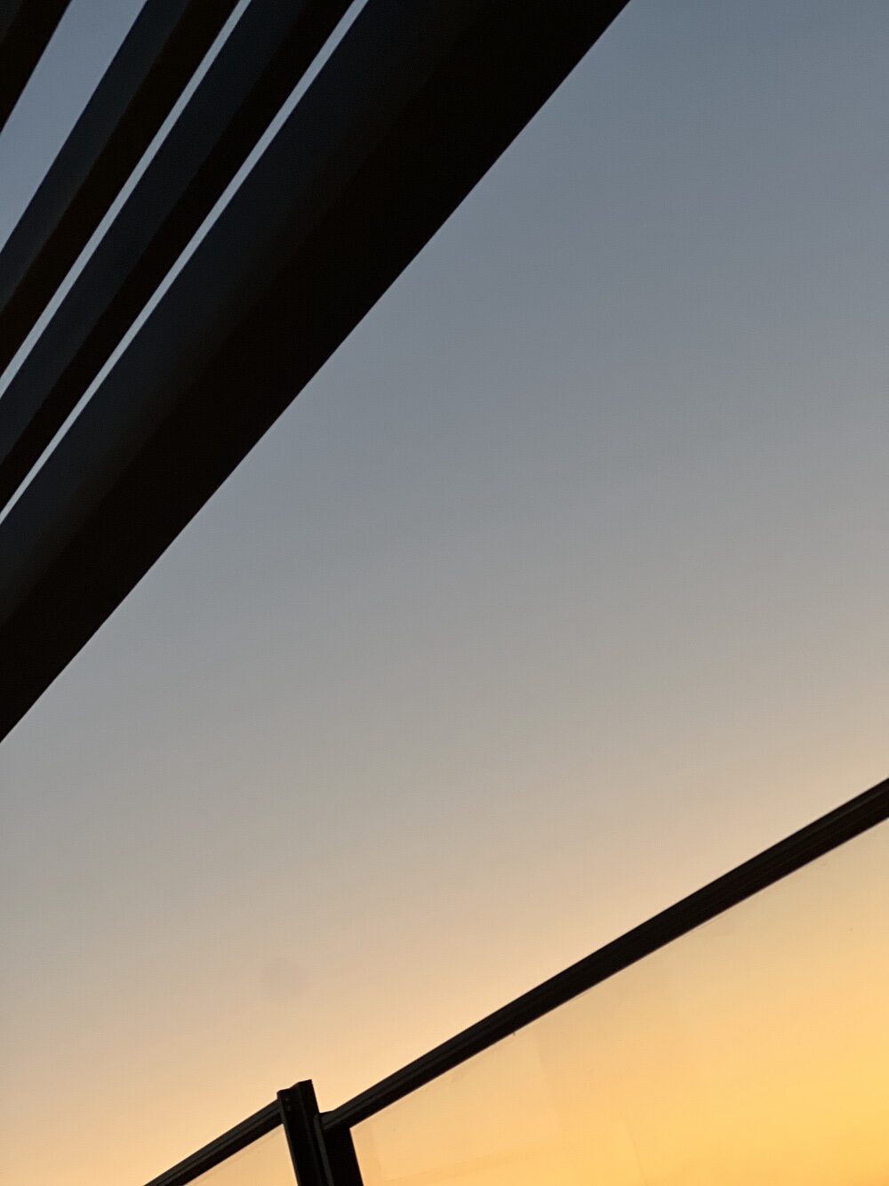 Sky at sunset from the rooftop terrace