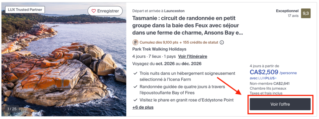Luxury Escapes View Offer FR