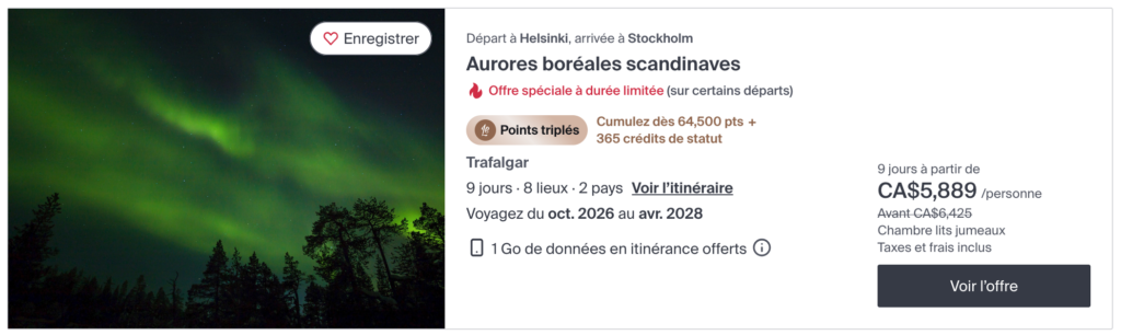 Luxury Escapes tours Scandinavia FR