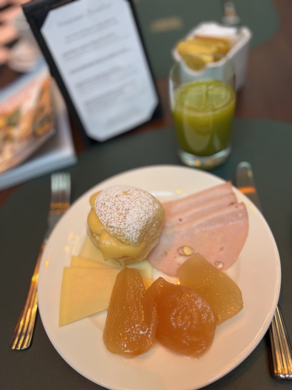 Refined breakfast served at The Atrium restaurant