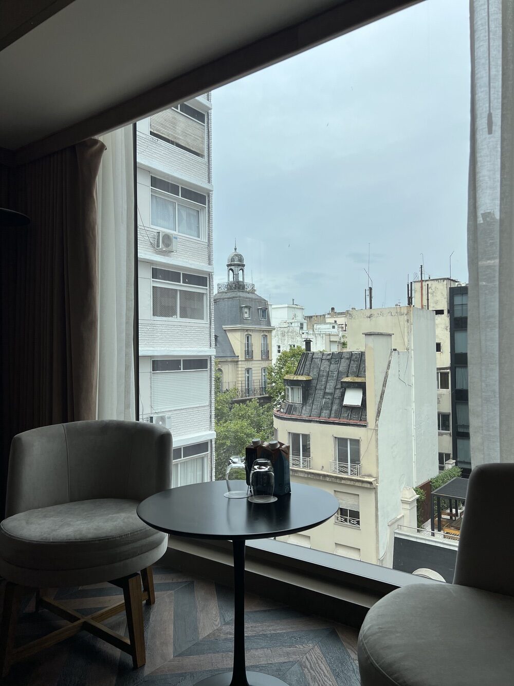 View of Recoleta's mansard rooftops from the room