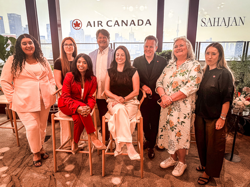 Group of speakers and Canadian partners at the Air Canada event in Toronto