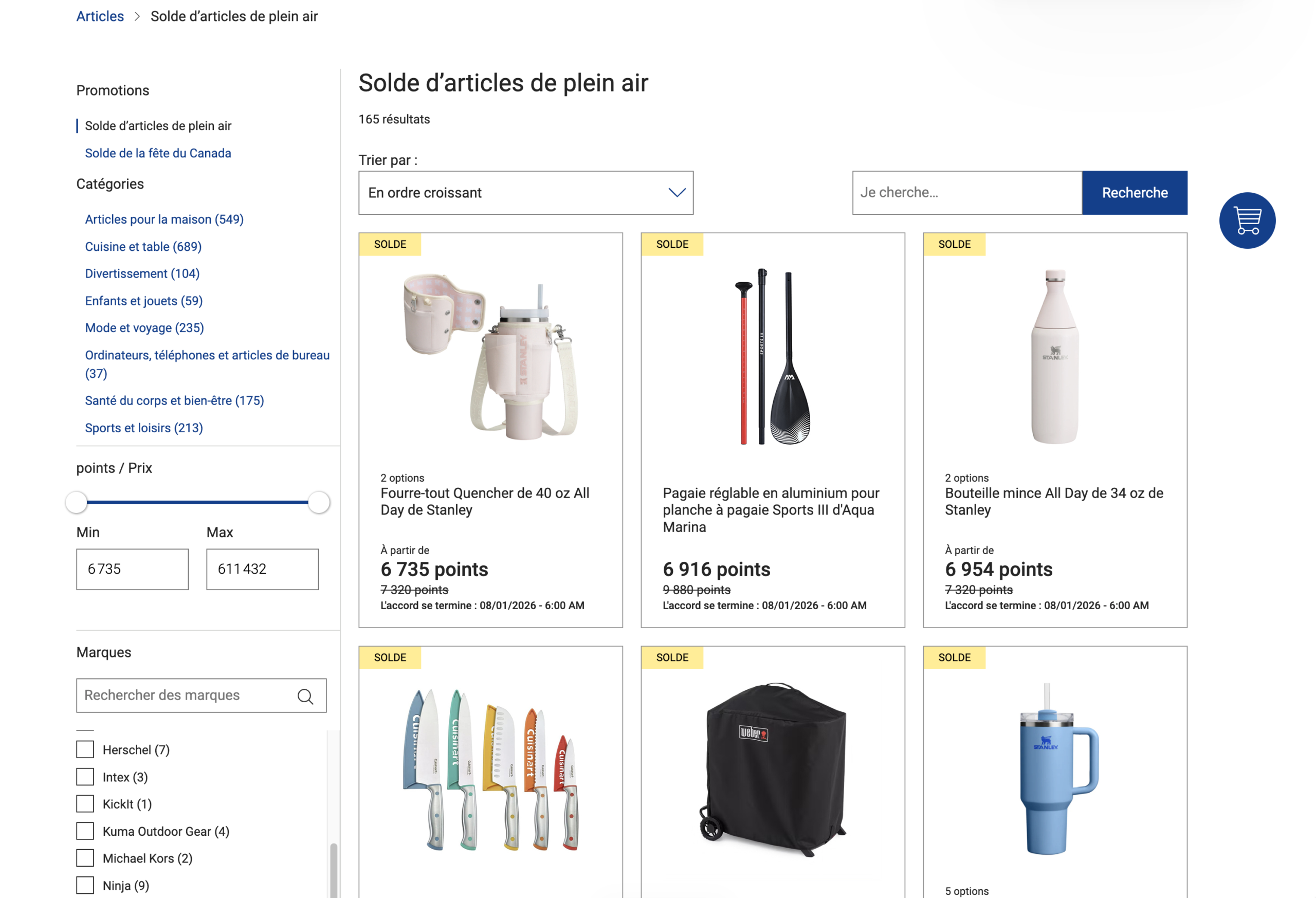 RBC Avion&nbsp;: comment utiliser vos points sans voyager - articles de plein air en solde