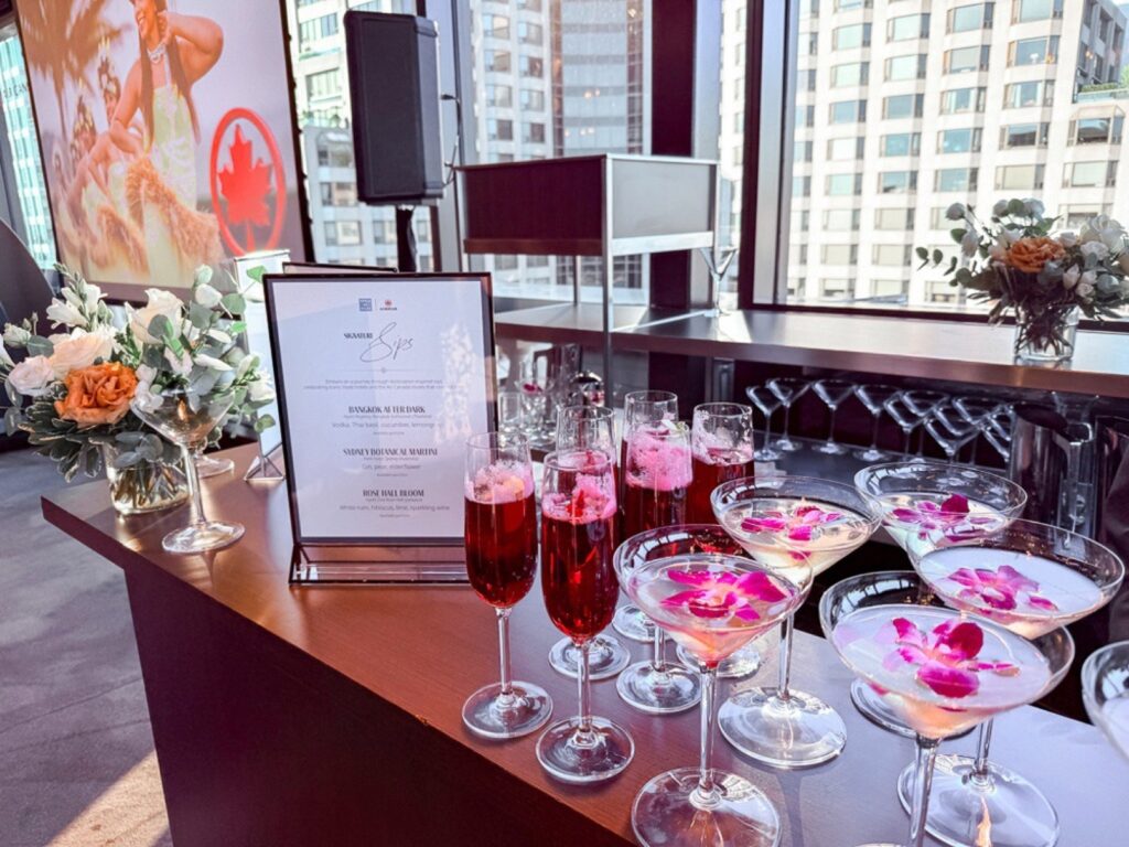 Cocktails signature inspirés des hôtels Hyatt lors du lancement à Toronto