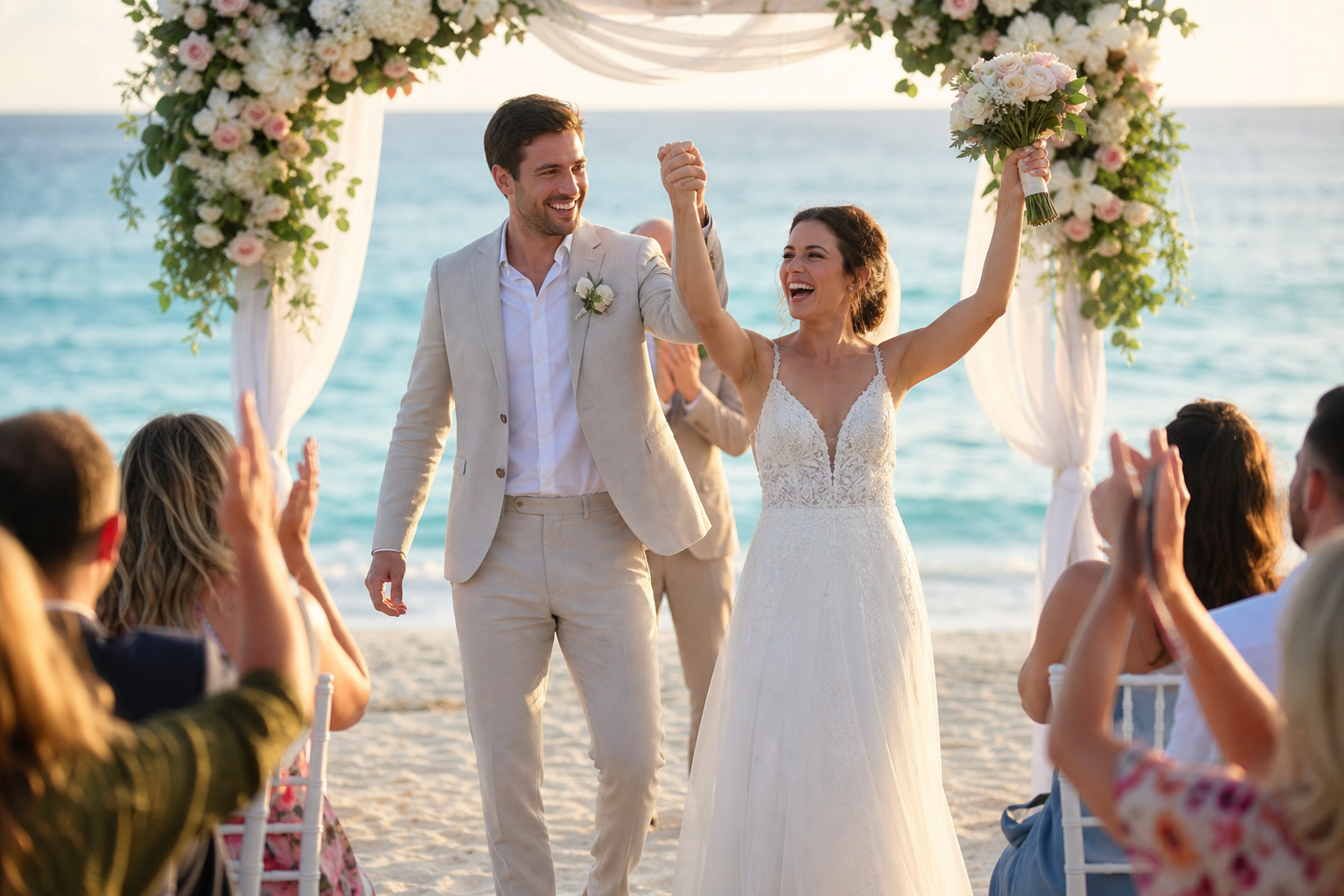Destination wedding paid for with points