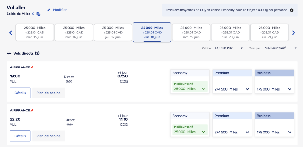 point me comparatif avec resultat reel