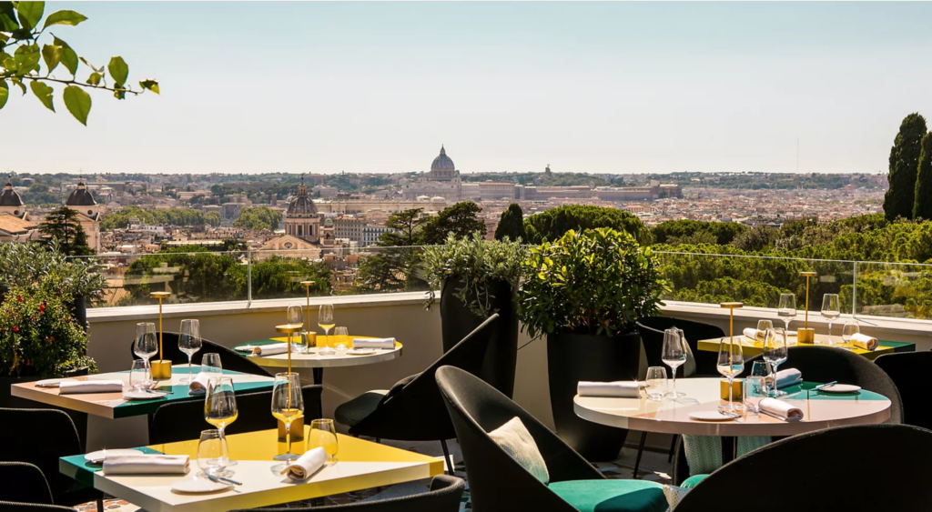 ALL Accor patio overlooking Rome