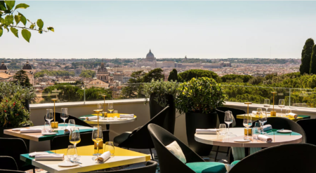 ALL Accor patio overlooking Rome