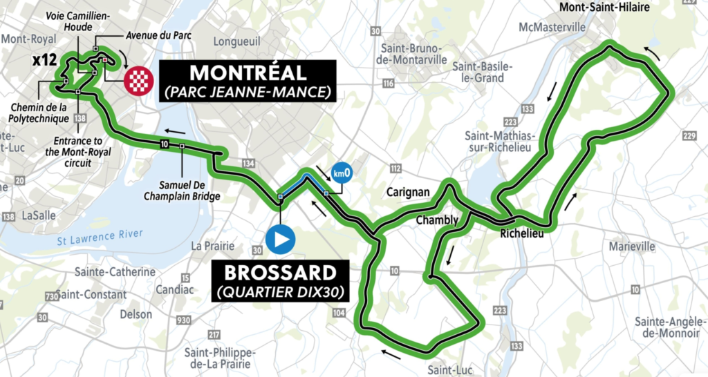 Montreal road race men's course
