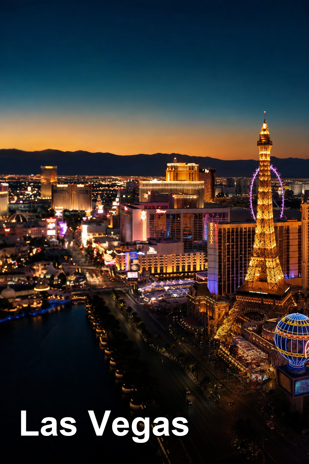 The Las Vegas Strip at sunset