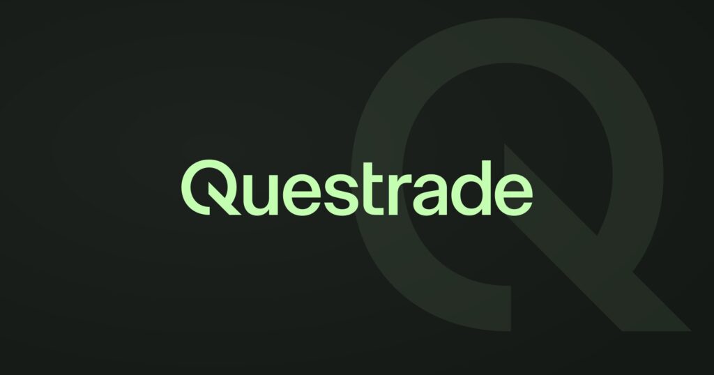 Logo Questrade sur fond foncé