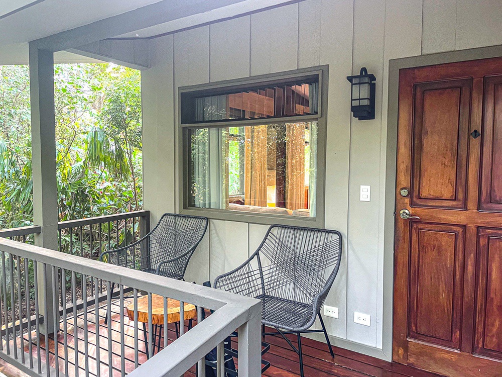 Terrasse privée d'une chambre du Senda Monteverde à Monteverde