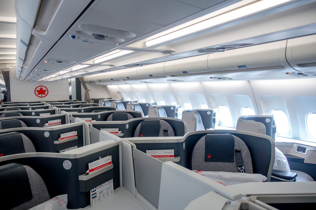 Cabine Signature d’un Airbus A330 d’Air Canada, la classe où les points Aéroplan rapportent le plus