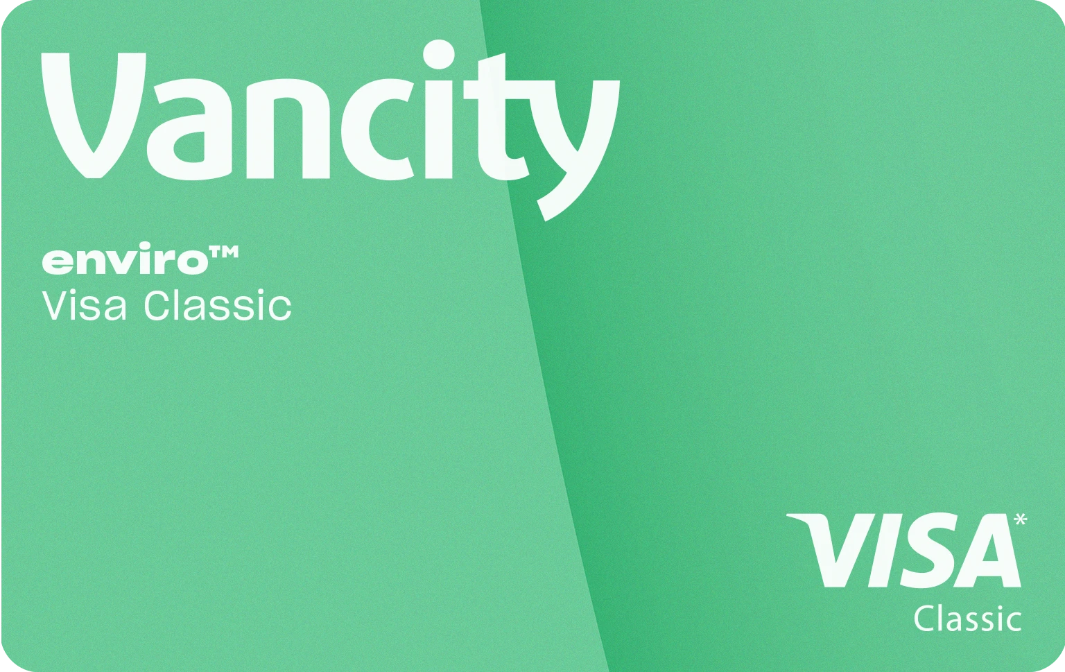 Green Vancity enviro Visa Classic card