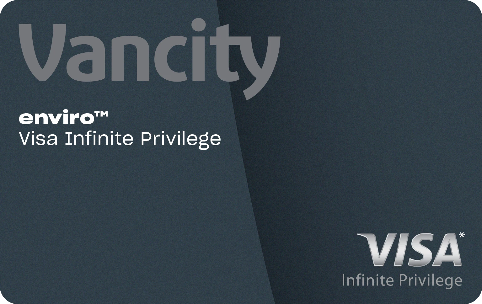 Slate grey Vancity enviro Visa Infinite Privilege card